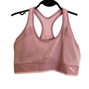 Puma Womens Light Pink Racerback Sports Bra